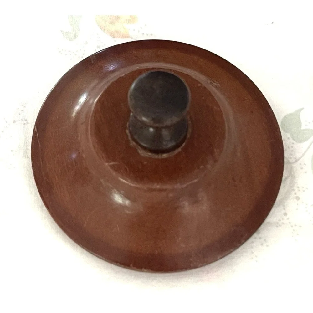 Vtg Nicaragua Mixed Wood Sugar Bowl with Tight Lid Handmade 3" x 3.75" - Picture 7 of 12